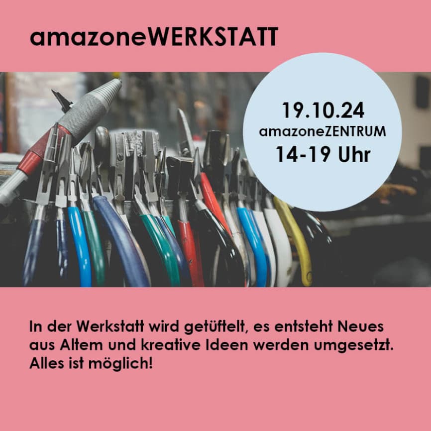 Die Amazonen wünschen einen guten Wochenstart :-) 
Ihr trefft am 
Mittwoch: Christine & Lea
Donnerstag: Christine
Freitag: Open House für ALLE von 16 Uhr bis 20 Uhr
Samstag: Nadine, Brigitte & Lea
Wir freuen uns auf dich!